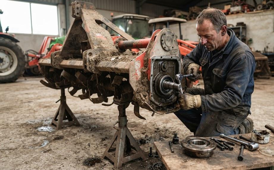 Changer les roulements d'une herse rotative bruyante